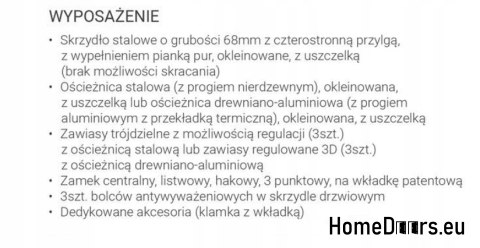 VCHODOVÉ DVEŘE 68MM ENERGETICKY ÚSPORNÝ STRATUS FULL VCHODOVÉ DVEŘE 68MM ENERGETICKY ÚSPORNÝ STRATUS FULL