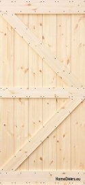 DŘEVĚNÉ POSUVNÉ BOROVICOVÉ DVEŘE LOFT RUSTIKÁLNÍ K 70
