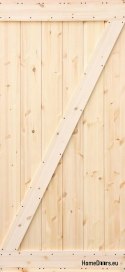 DŘEVĚNÉ BOROVICE POSUVNÉ DVEŘE LOFT RUSTIKÁLNÍ Z 90