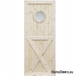 DŘEVĚNÉ BOROVICOVÉ VÁZANÉ DVEŘE RADEX LOFT OX 70