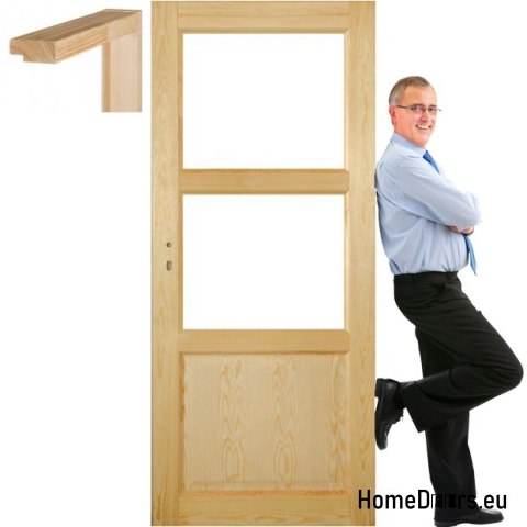 Dřevěný borovicový rám dveří STOLGEN TM3 60/70/80/90