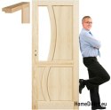 Dřevěné dveře surové s rámem STOLGEN RN2 60/70/80/90