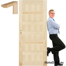Dřevěný borovicový rám dveří STOLGEN NV1 60/70/80/90