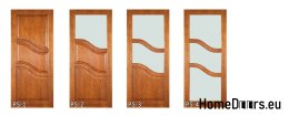 Dřevěné dveře s rámovým lakem sklo PS2 60