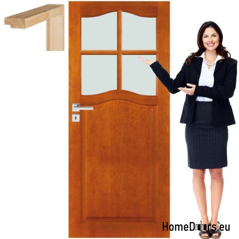 Dřevěné dveře s rámem pro koupelnu WC DT2 80