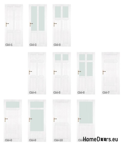 Dřevěné dveře s rámem glazovaného laku CM2 60 Dřevěné dveře s rámem glazovaného laku CM2 60