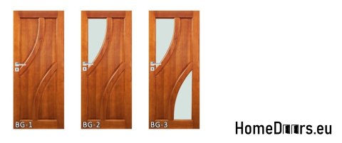 Dřevěné dveře se skleněným rámem barvy BG3 60 Dřevěné dveře se skleněným rámem barvy BG3 60