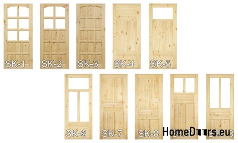 Borovicové dveře s rámem Stolgen SK6 60/70/80/90 L P Borovicové dveře s rámem Stolgen SK6 60/70/80/90 L P