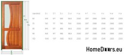 Dřevěné křídlo široké. bez slevy PLS5 60/70/80/90