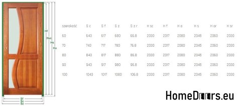 Dveřní křídlo s rámem Stolgen SK8 60/70/80/90 L P Dveřní křídlo s rámem Stolgen SK8 60/70/80/90 L P