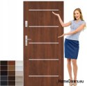 DVEŘE OCELOVÉ PLNÉ HLADKÉ 90 INOX 15 BAREV