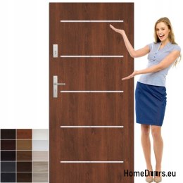 DVEŘE OCELOVÉ PLNÉ HLADKÉ 90 INOX 15 BAREV