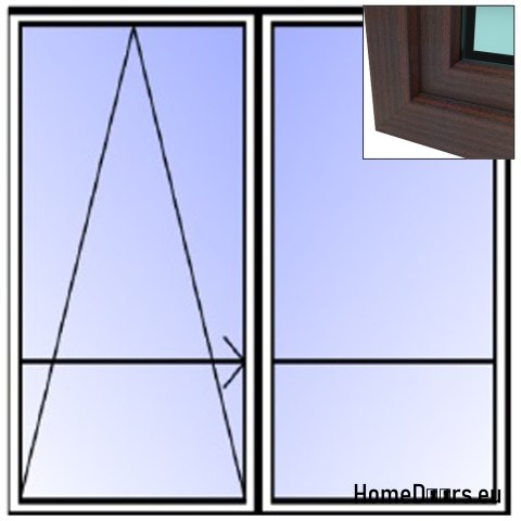 Okna KOLOR PCV przesuwne fix 1900x2100mm ciepłe Okna KOLOR PCV przesuwne fix 1900x2100mm ciepłe