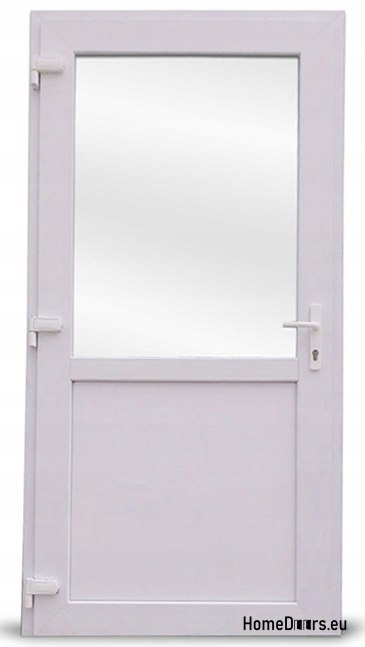 Exteriér PVC dveře obchodu 100/200 bílá