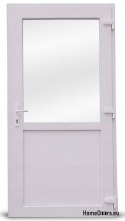 Exteriér PVC dveře obchodu 100/200 bílá