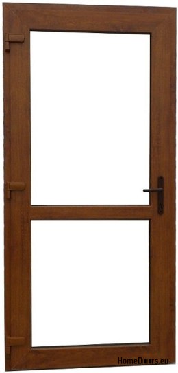 Exteriér PVC obchodních dveří 100/200 zlatý dub
