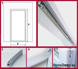 Exteriér PVC obchodních dveří 100/210 bílá