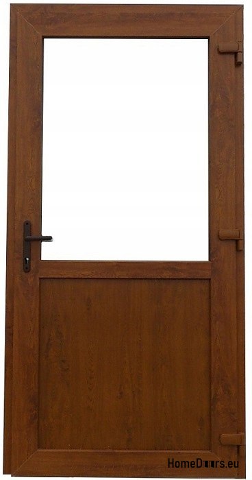 Exteriér PVC obchodních dveří 100/210 zlatý dub Exteriér PVC obchodních dveří 100/210 zlatý dub