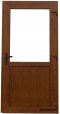 Exteriér PVC obchodních dveří 100/210 zlatý dub