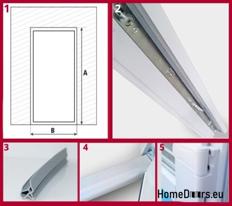 Exteriér PVC dveře obchodu 90/200 ořech Exteriér PVC dveře obchodu 90/200 ořech
