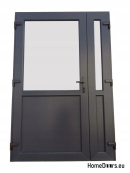 DRZWI ZEWN. PCV ANTRACYT 125x210 DWUSKRZYDŁOWE