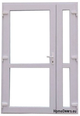 DRZWI ZEWNĘTRZNE PCV BIAŁE 140x210 DWUSKRZYDŁOWE
