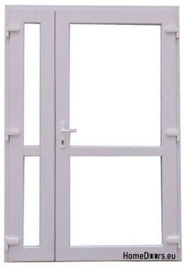DRZWI ZEWNĘTRZNE PCV BIAŁE 160x210 DWUSKRZYDŁOWE