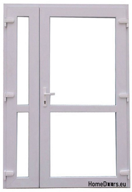 DRZWI ZEWNĘTRZNE PCV BIAŁE 160x210 DWUSKRZYDŁOWE