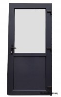 Exteriér PVC obchodních dveří 90/210 antracit