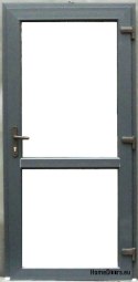 Exteriér PVC obchodních dveří 90/210 antracit