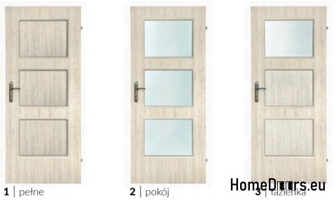 Koupelnové dveře s vnitřním sklem Hugo 60 Koupelnové dveře s vnitřním sklem Hugo 60