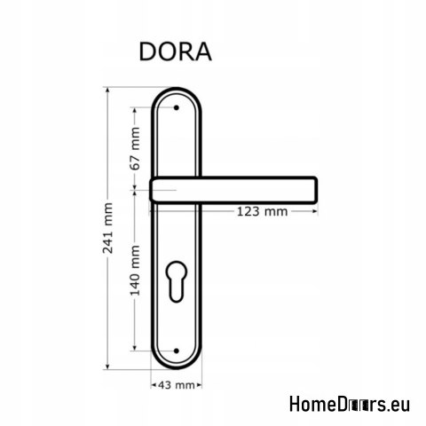 KLAMKA DRZWIOWA PRZEBICIE WC DORA NIKIEL SATYNA KLAMKA DRZWIOWA PRZEBICIE WC DORA NIKIEL SATYNA