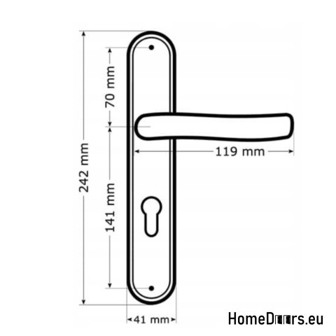 KLAMKA DRZWIOWA PRZEBICIE WC TORINO PATYNA