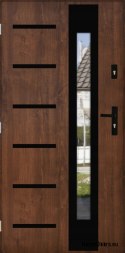 Vnější dveře THICK 72 WARM SE ZRCÁTKEM PO RUCE