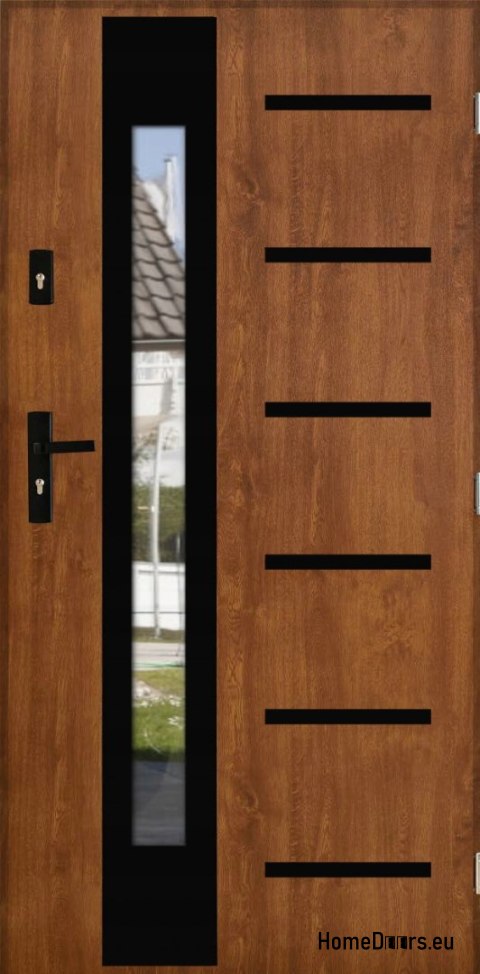 Vnější dveře THICK 72 WARM SE ZRCÁTKEM PO RUCE