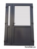 VENKOVNÍ DVEŘE PVC ANTRACIT 160x210 DVOUKŘÍDLÉ