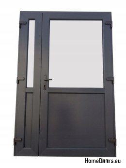VENKOVNÍ DVEŘE PVC ANTRACIT 180x210 DVOUKŘÍDLÉ