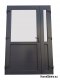 VENKOVNÍ DVEŘE PVC ANTRACIT 180x210 DVOUKŘÍDLÉ
