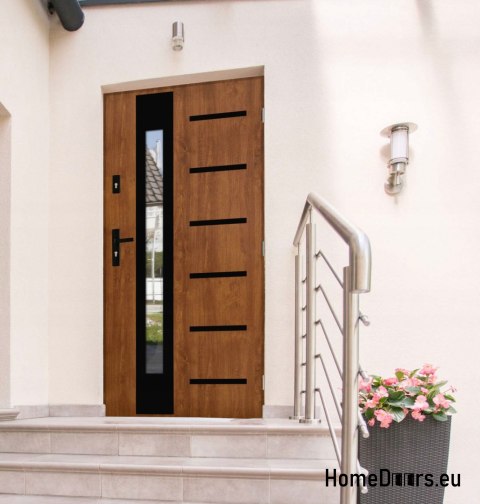 Venkovní dveře THICK 72 WARM SE ZRCADLEM 90 inox Venkovní dveře THICK 72 WARM SE ZRCADLEM 90 inox