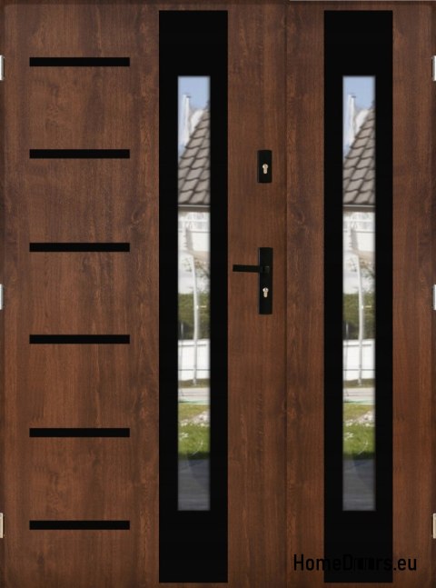 Dvoukřídlé dveře se zrcadlem silné 72 mm 140 L