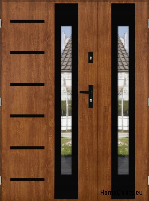 Dvoukřídlé dveře se zrcadlem silné 72 mm 150 L