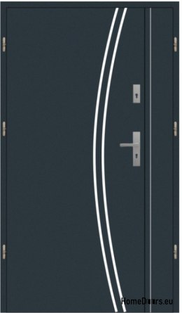 Dvoukřídlé venkovní dveře 100 Left inox