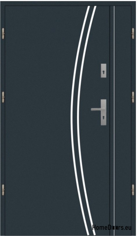 Dvoukřídlé venkovní dveře 110 Left inox