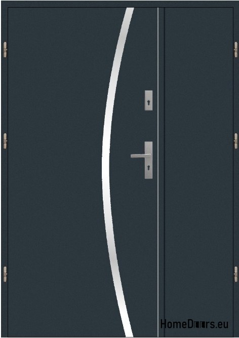 Dvoukřídlé venkovní dveře 160 Left inox