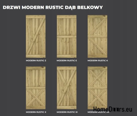 DRZWI PRZESUWNE MODERN RUSTIC XX DĄB BELKOWY 90