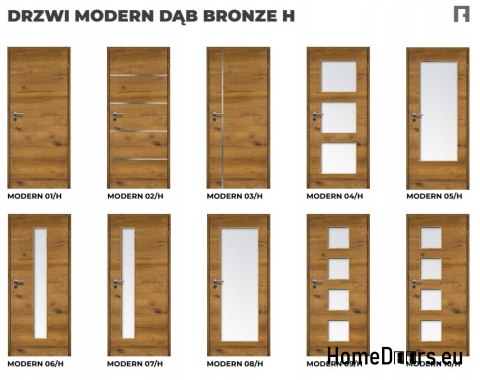DRZWI WEWNĘTRZNE MODERN 08H DĄB BRONZE 90 DRZWI WEWNĘTRZNE MODERN 08H DĄB BRONZE 90