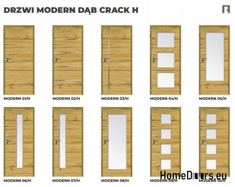 DRZWI WEWNĘTRZNE MODERN 10H DĄB CRACK 60