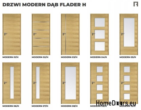 DRZWI WEWNĘTRZNE MODERN 10H DĄB FLADER 60 DRZWI WEWNĘTRZNE MODERN 10H DĄB FLADER 60