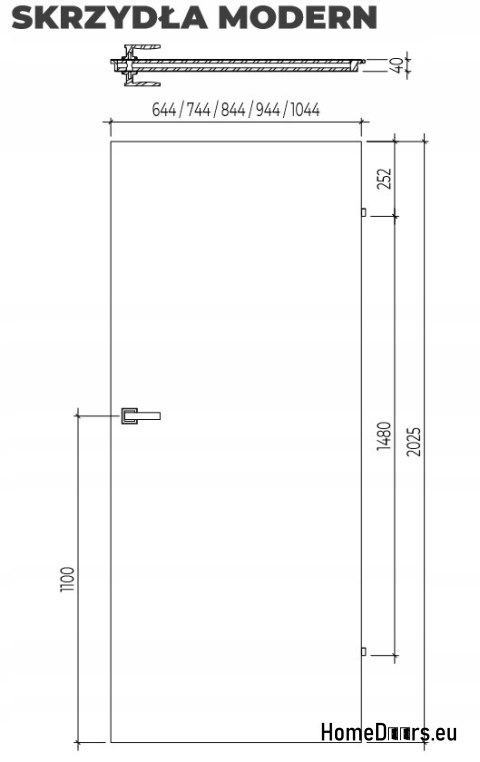 DRZWI WEWNĘTRZNE MODERN 06H DĄB RUSTIC 90