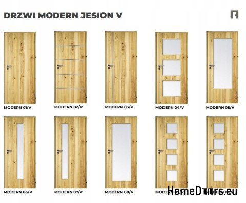 DRZWI WEWNĘTRZNE MODERN 08V JESION SĘKATY 80